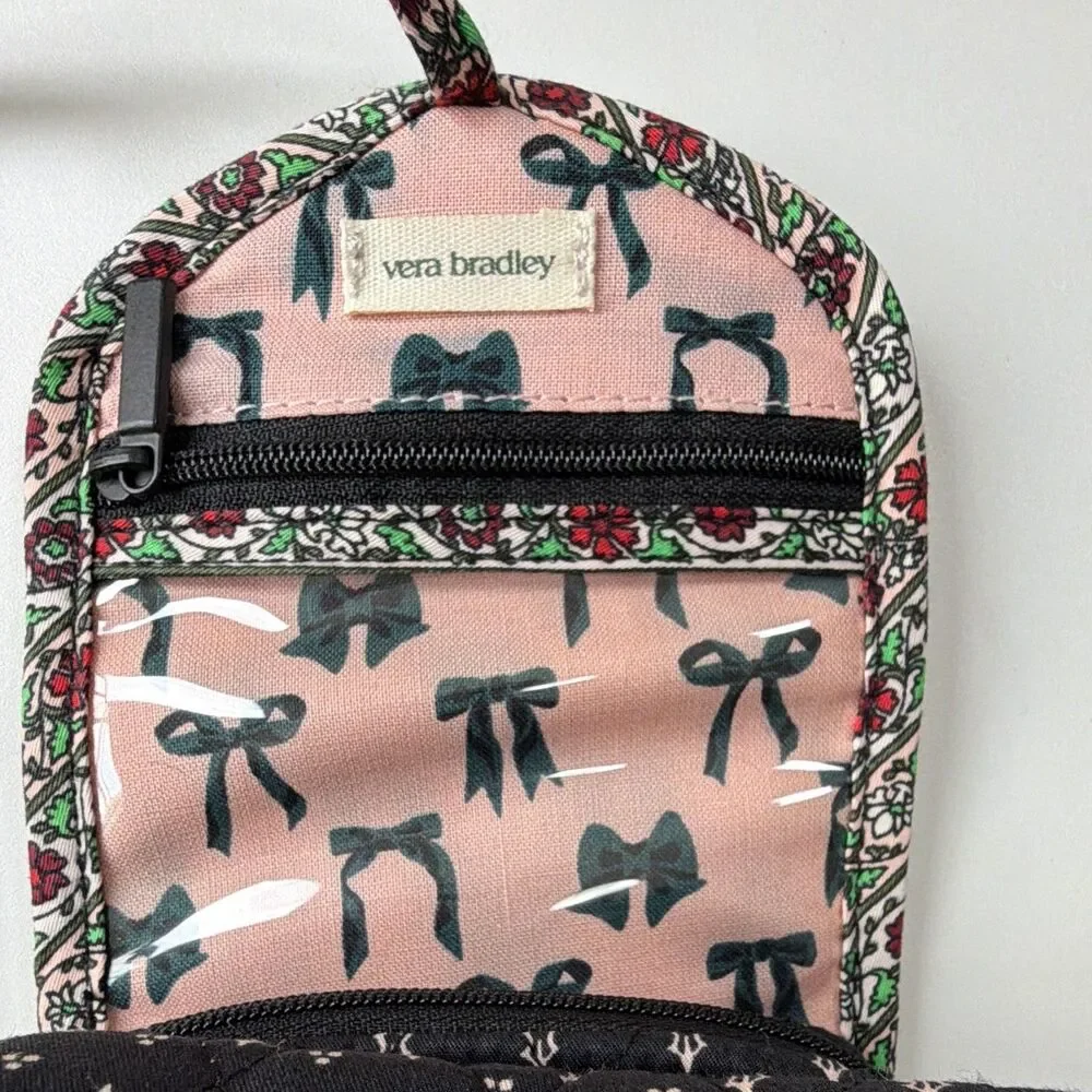 Vera Bradley Quilted Small Jewelry Pill Travel Organizer, Multiple Zip